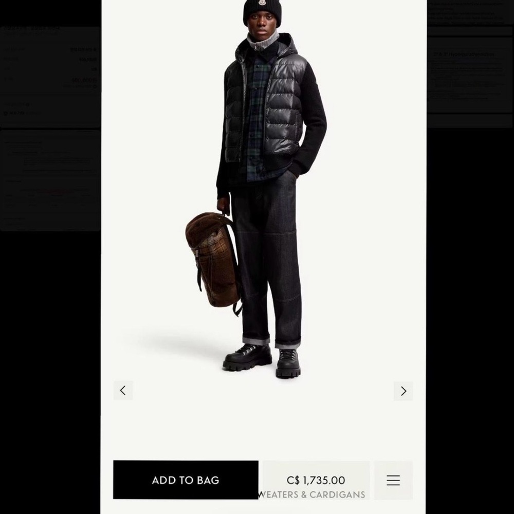 Moncler Black Puffer Jacket